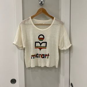 Isabel Marant Étoile cropped linen t-shirt, it’s a bit oversized